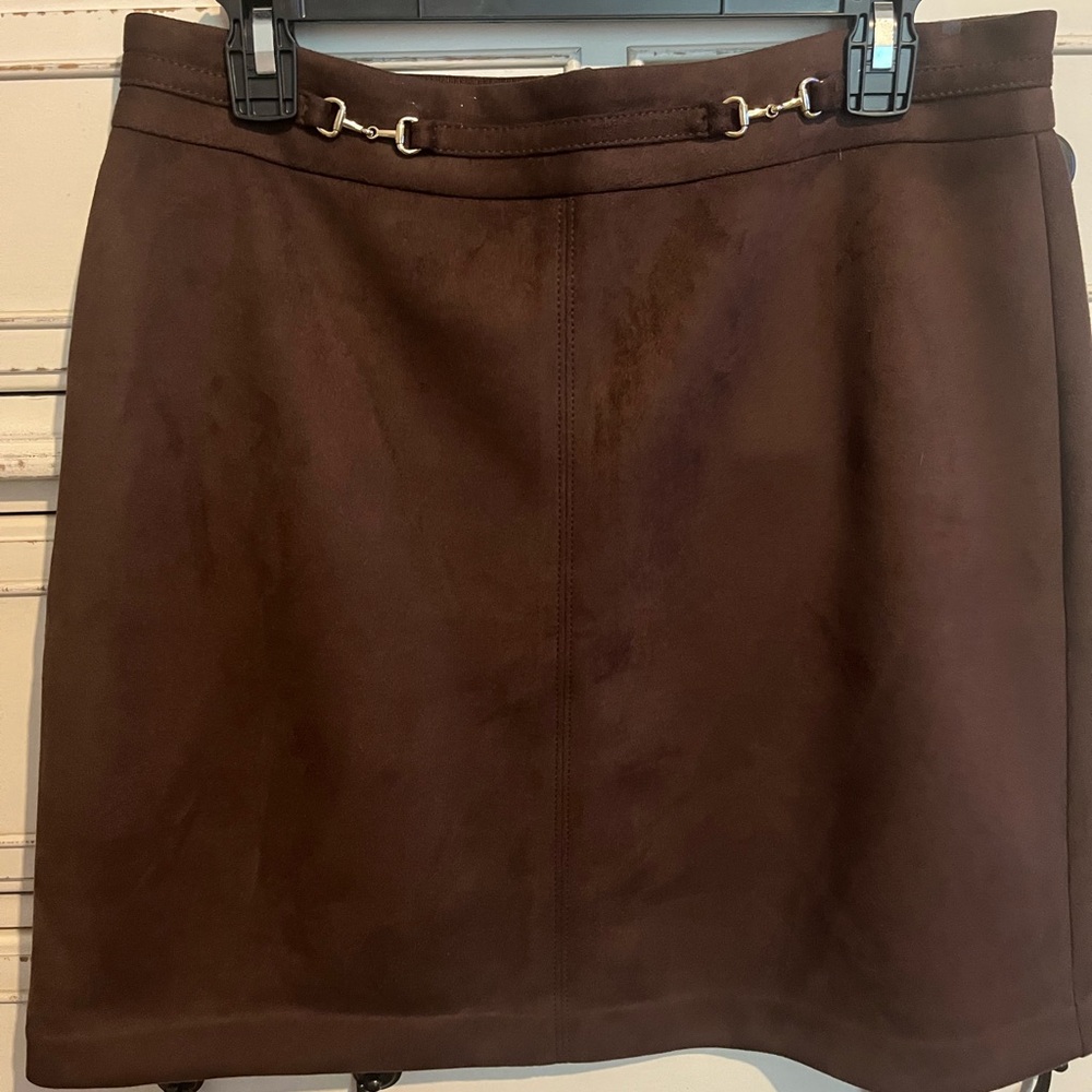 Ann Taylor Brown Pencil Mini Skirt Casual